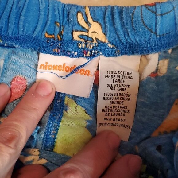 Nickelodeon Cartoon Ren Stimpy Reptar The Rugrats Tommy Chuckie Lounge Pants - Picture 4 of 8